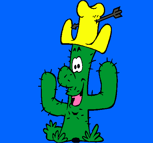 Cactus con sombrero