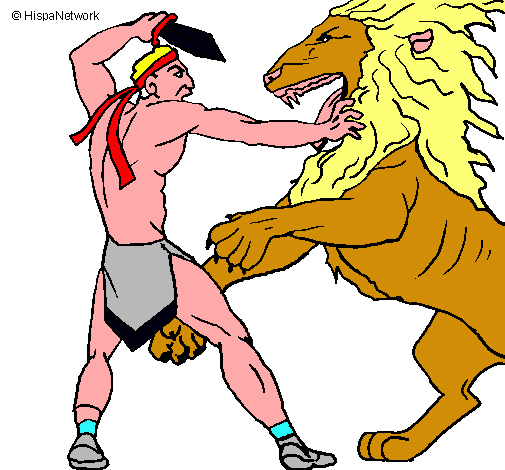 Gladiador contra león