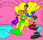 Dibujo Barbie princesa sirena pintado por denisssssssssee
