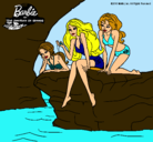 Dibujo Barbie y sus amigas sentadas pintado por alejandra17