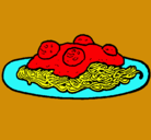 Dibujo Espaguetis con carne pintado por julio_