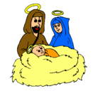 Dibujo Natividad pintado por itziar