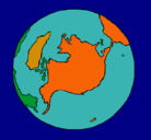 Dibujo Planeta Tierra pintado por manelet