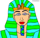 Dibujo Tutankamon pintado por liol