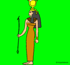 Dibujo Hathor pintado por dania