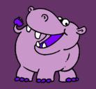 Dibujo Hipopótamo pintado por brenditha