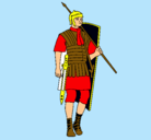 Dibujo Soldado romano pintado por moises