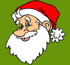 Dibujo Cara Papa Noel pintado por yessi