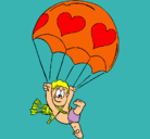 Dibujo Cupido en paracaídas pintado por DeNySuKa