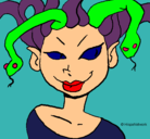 Dibujo Mujer medusa pintado por LIZBETH