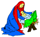 Dibujo Nacimiento del niño Jesús pintado por ulysses