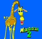 Dibujo Madagascar 2 Melman pintado por beatriiz