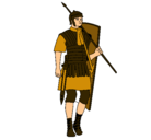 Dibujo Soldado romano pintado por Liliana