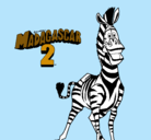 Dibujo Madagascar 2 Marty pintado por madadacar