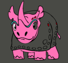 Dibujo Rinoceronte pintado por rosita