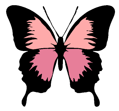 Dibujo Mariposa con alas negras pintado por ainho