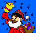 Dibujo Santa Claus y su campana pintado por jone