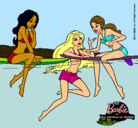 Dibujo Barbie y sus amigas pintado por SelenaAngel