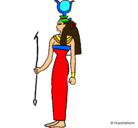 Dibujo Hathor pintado por sandy