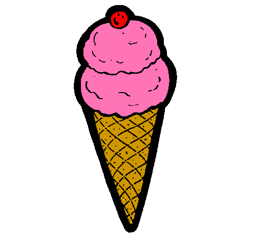 Dibujo de Cucurucho de helado pintado por Helado en  el día  11-12-10 a las 00:21:26. Imprime, pinta o colorea tus propios dibujos!