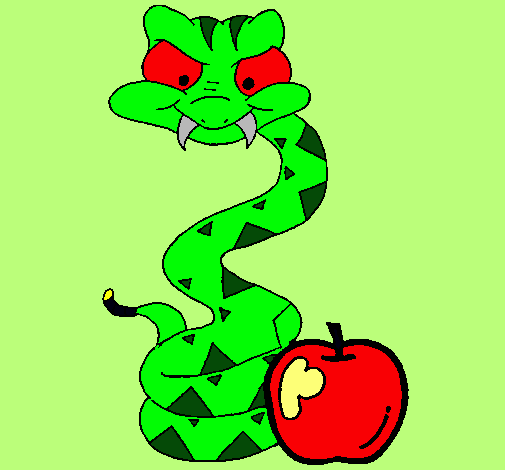 Serpiente y manzana