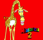 Dibujo Madagascar 2 Melman pintado por marcelo