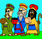 Dibujo Los Reyes Magos pintado por vigie1221