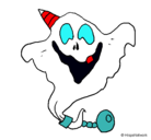 Dibujo Fantasma con sombrero de fiesta pintado por alejandro1