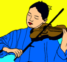 Dibujo Violinista pintado por kati
