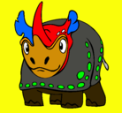 Dibujo Rinoceronte pintado por yasmnie