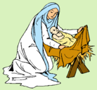 Dibujo Nacimiento del niño Jesús pintado por marty_ka