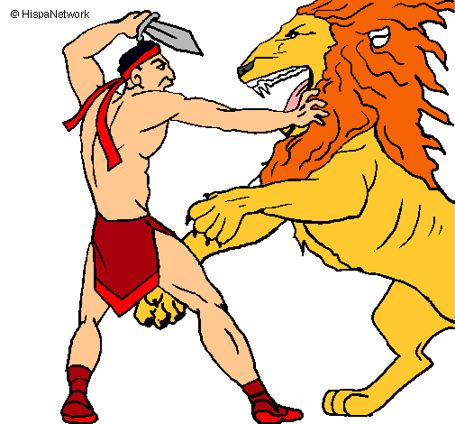 Gladiador contra león