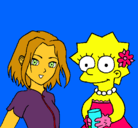 Dibujo Sakura y Lisa pintado por josmary