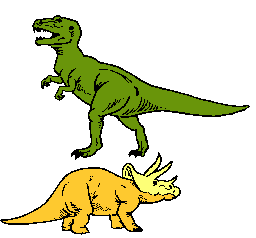 Triceratops y tiranosaurios rex