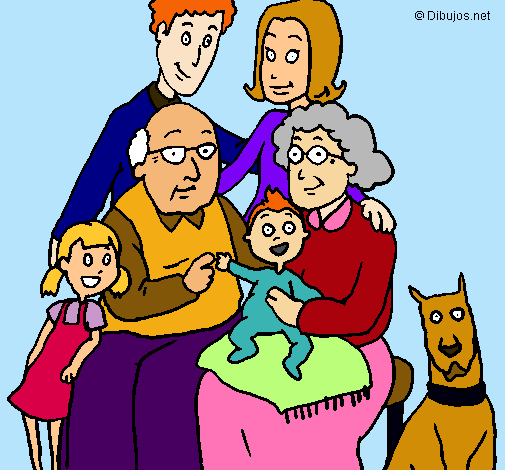 Dibujo Familia pintado por linis