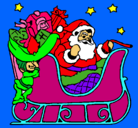 Dibujo Papa Noel en su trineo pintado por nagore