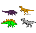 Dibujo Dinosaurios de tierra pintado por jair