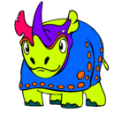 Dibujo Rinoceronte pintado por cesitar