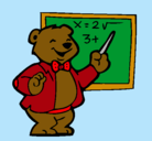 Dibujo Profesor oso pintado por jesssica