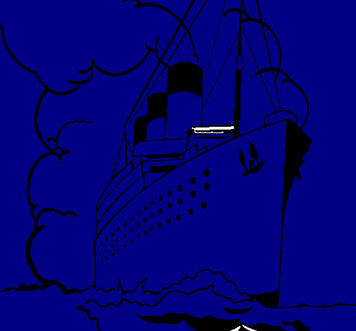 Dibujo Barco de vapor pintado por chykys