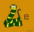 Dibujo Serpiente pintado por serpentina