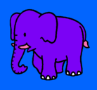 Dibujo Elefante bebe pintado por ikdu