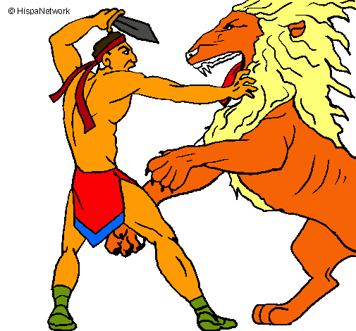 Gladiador contra león