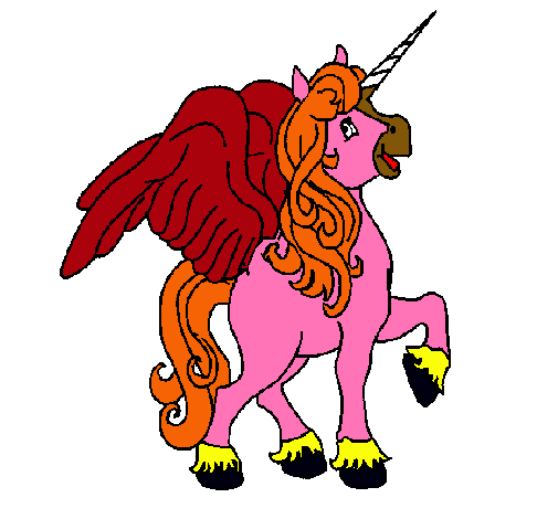 Unicornio con alas