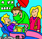 Dibujo Niño en el dentista pintado por anusca