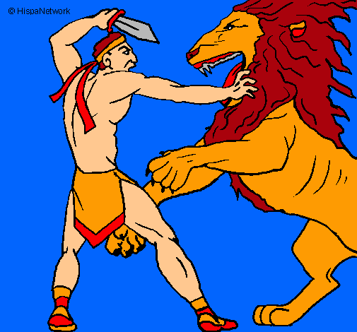 Gladiador contra león