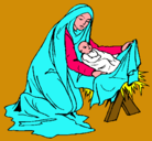 Dibujo Nacimiento del niño Jesús pintado por marival