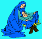 Dibujo Nacimiento del niño Jesús pintado por vlaquyyyyyyyyyy