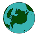 Dibujo Planeta Tierra pintado por elisa