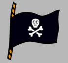 Dibujo Bandera pirata pintado por camio